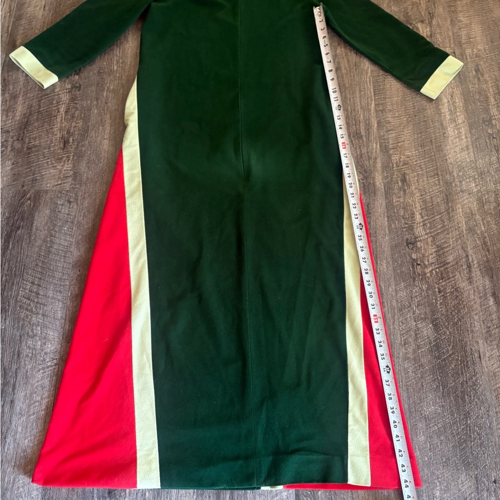 Vintage vanity fair Green and Red Long Sleeve night gown Dress
